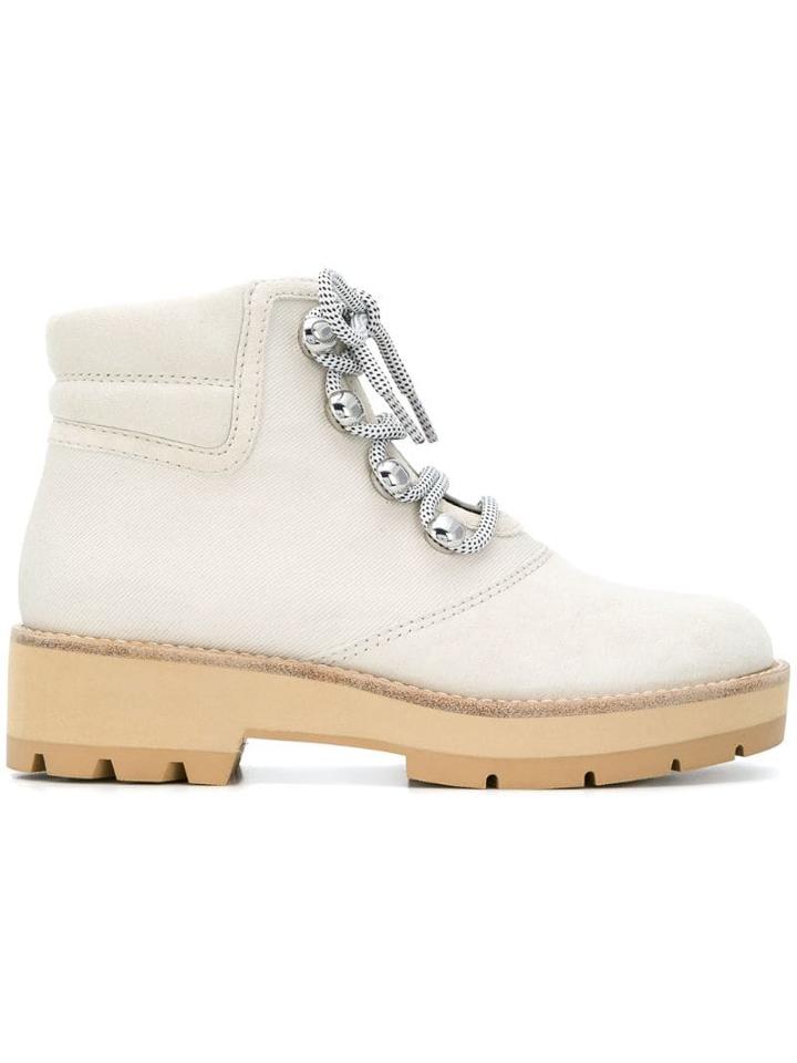 3.1 Phillip Lim Dylan Lace Up Boots - Neutrals