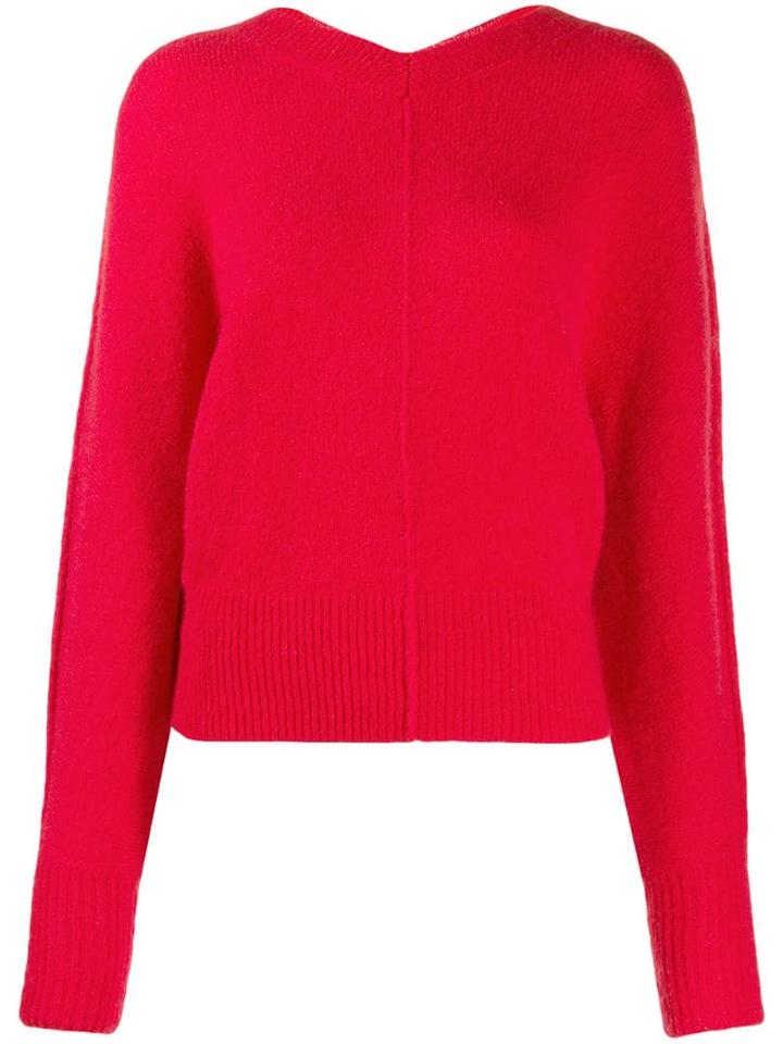 Isabel Marant Oversized Knitted Sweater - Red