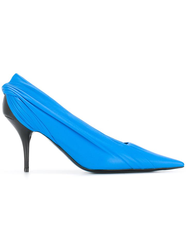Balenciaga Knife Draped Pumps - Blue