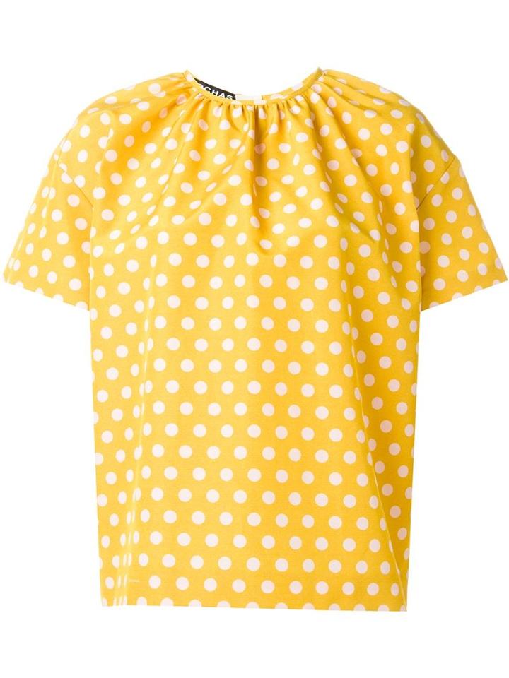 Rochas Polka Dot Print Boxy Blouse