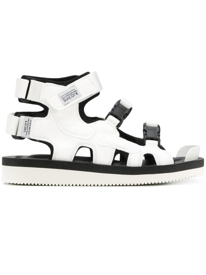 Suicoke Multi Buckle Sandals - White