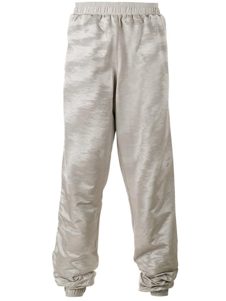Y / Project - Oversized Track Pants - Men - Polyester/acetate - L, Grey, Polyester/acetate