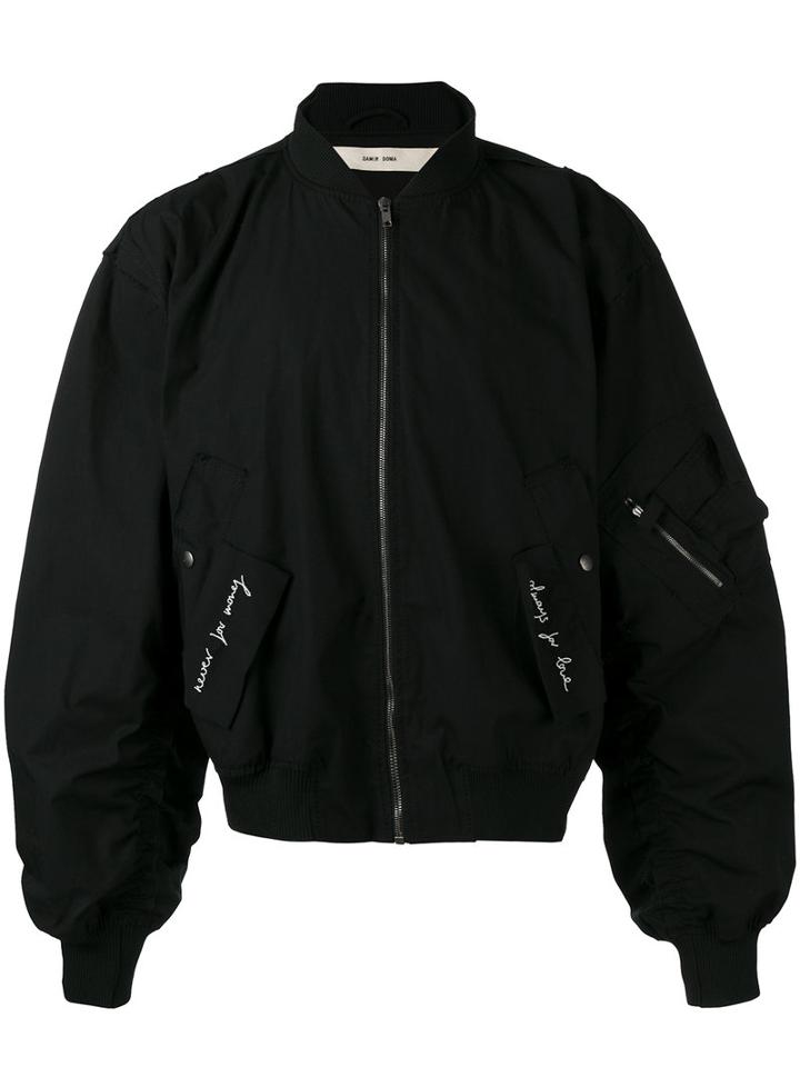 Damir Doma - Oversized Bomber Jacket - Men - Cotton/cupro - L, Black, Cotton/cupro