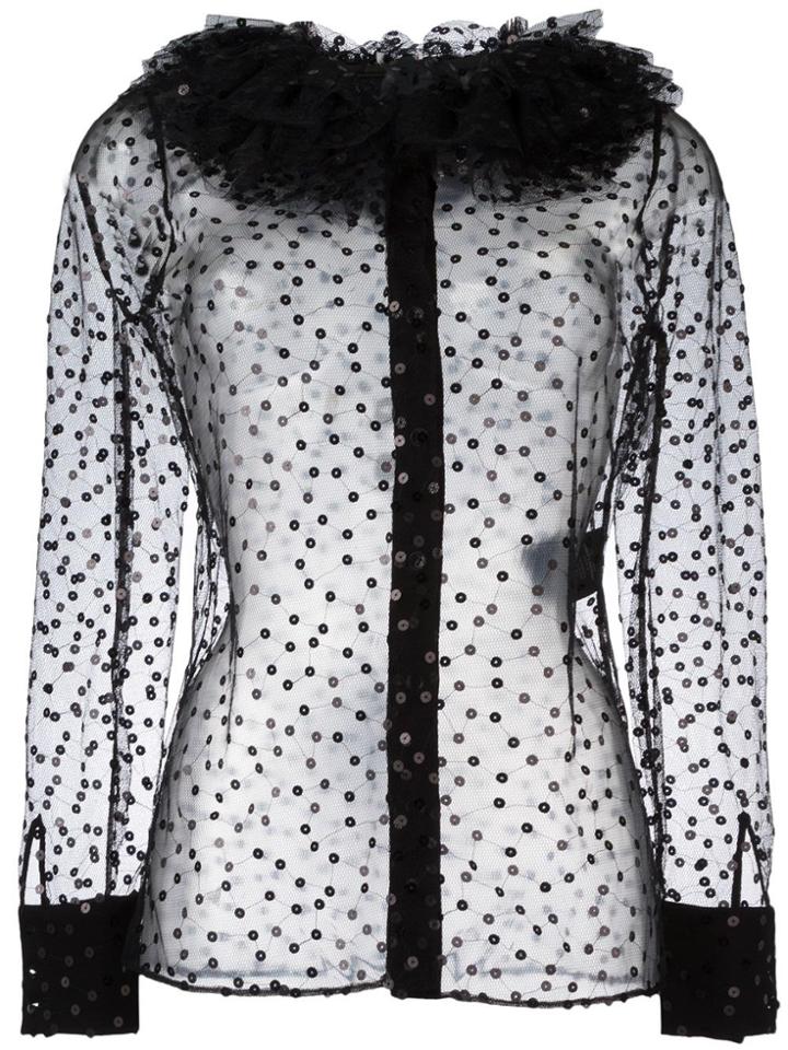 Saint Laurent Victorian Collar Blouse - Black
