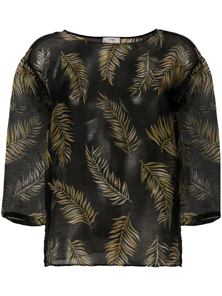 Forte Forte Feather Print Blouse - Black