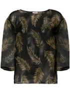 Forte Forte Feather Print Blouse - Black
