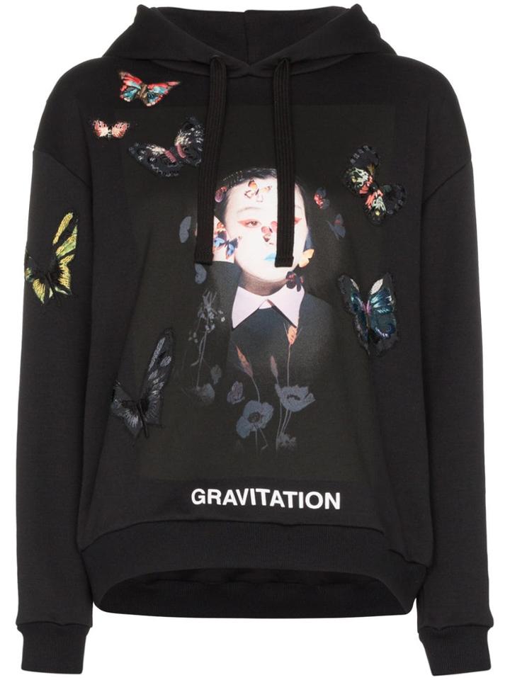 Valentino X Izumi Miyazaki Gravitation Butterfly Print Hoodie - Black