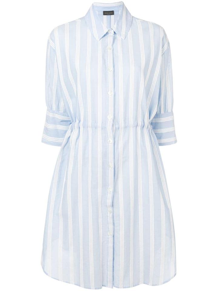 Roberto Collina Striped Shirt Dress - Blue