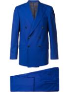 Simeone Napoli Double Breasted Two-piece Suit, Men's, Size: 50, Blue, Wool