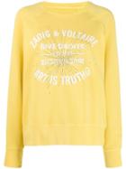 Zadig & Voltaire Logo Embellished Sweatshirt - Yellow