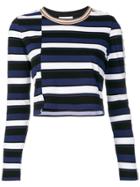 3.1 Phillip Lim Striped Cropped Top - Blue