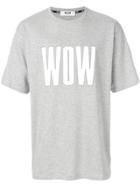 Msgm Wow Printed T-shirt - Grey