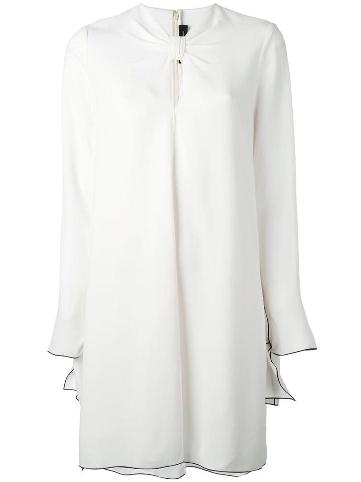 Proenza Schouler Knotted Front Shift Dress - White