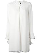 Proenza Schouler Knotted Front Shift Dress - White