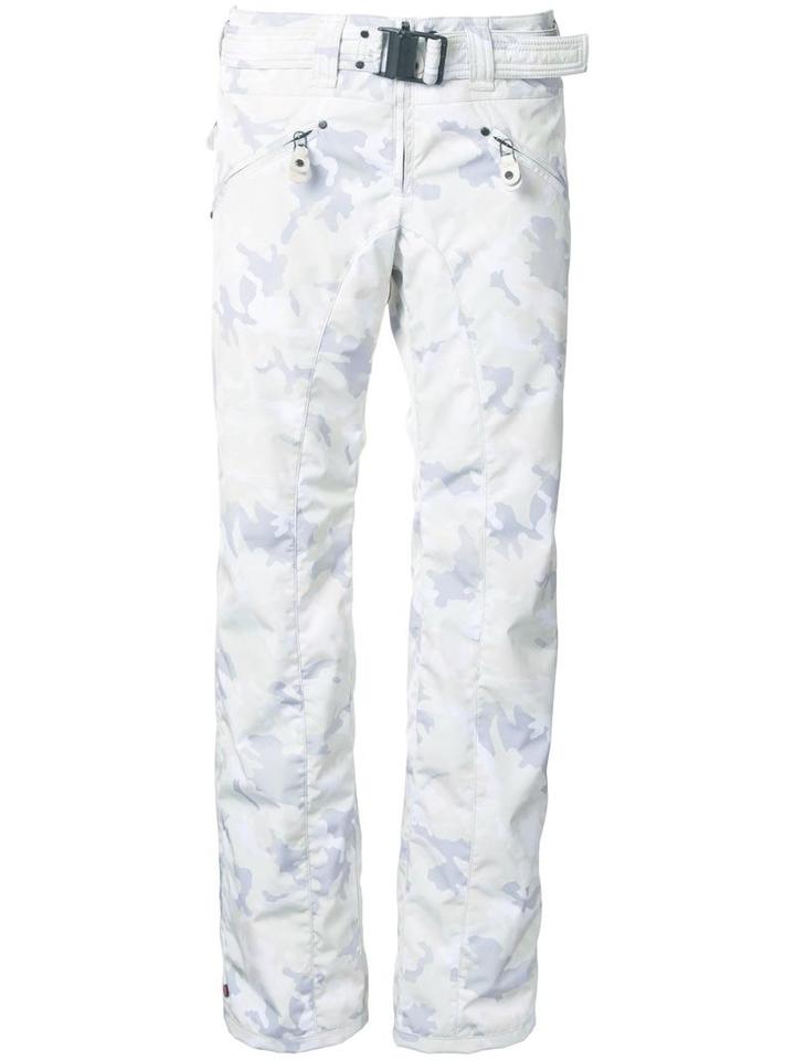 Kru Camouflage Print Ski Trousers, Women's, Size: Medium, White, Polyester
