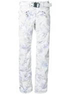 Kru Camouflage Print Ski Trousers, Women's, Size: Medium, White, Polyester