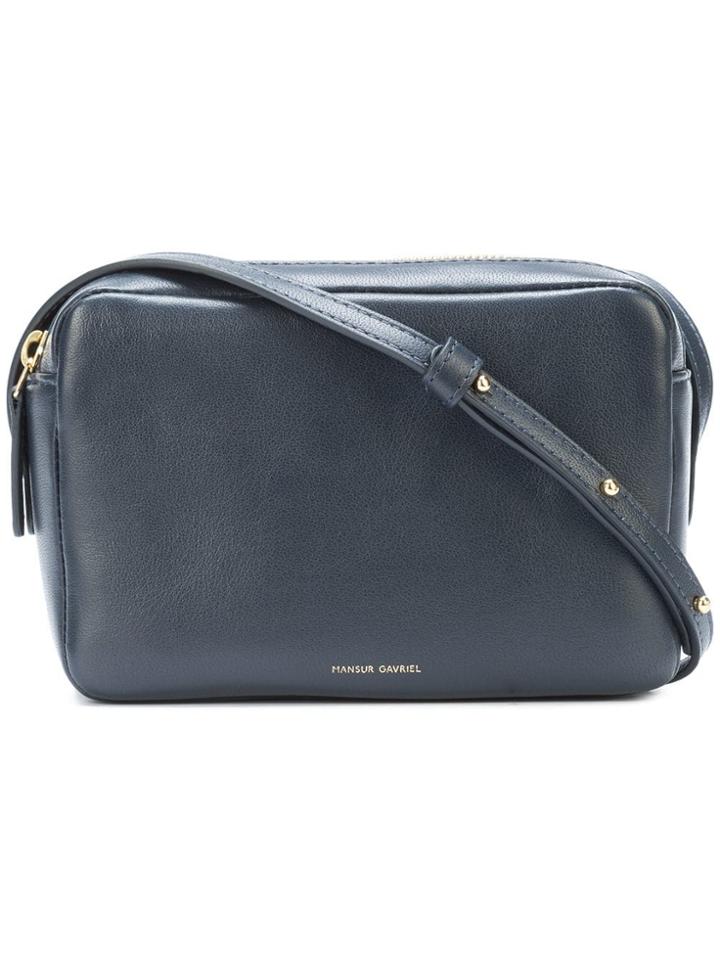 Mansur Gavriel Double Zip Crossbody - Blue