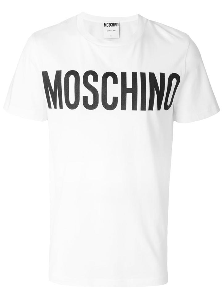 Moschino - Logo Print T-shirt - Men - Cotton - 46, White, Cotton