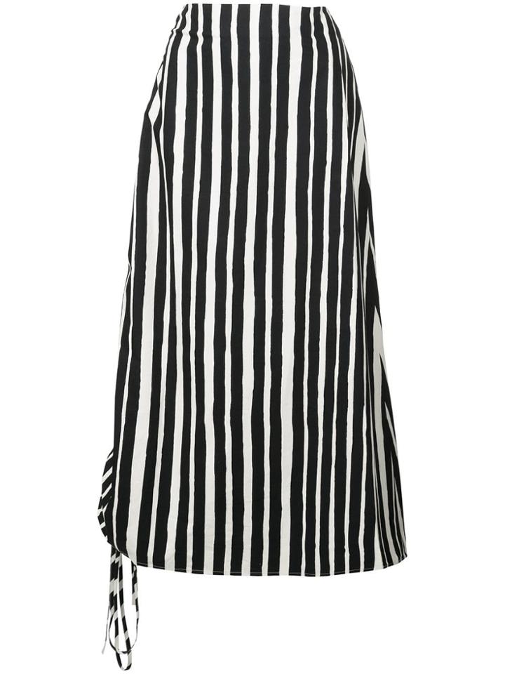 Beaufille Striped Midi Skirt - Black