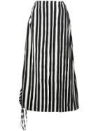 Beaufille Striped Midi Skirt - Black