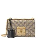 Gucci Gold Gg Bees Padlock Small Shoulder Bag - Neutrals