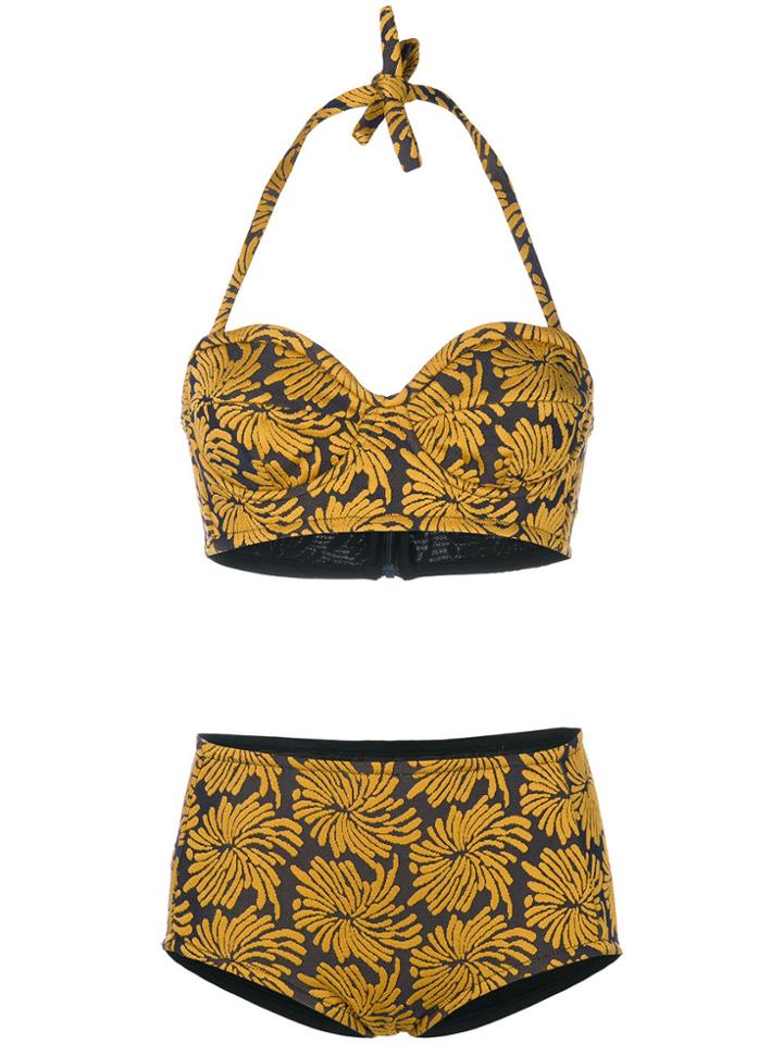 Maison Margiela Floral Bikini Set - Yellow & Orange