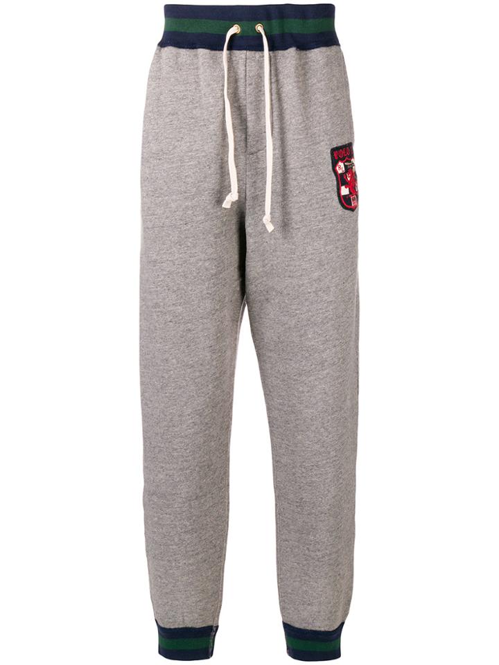 Polo Ralph Lauren Logo Patch Drawstring Trousers - Grey