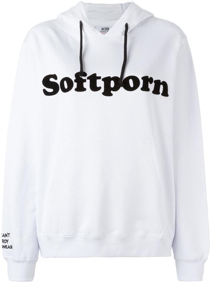 Gcds 'softporn' Hoodie, Women's, Size: Xs, White, Cotton