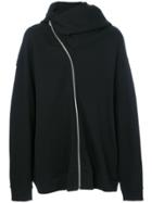 Yuiki Shimoji Asymmetric Neckline Hoodie - Black
