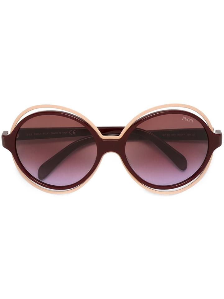 Emilio Pucci Round Shaped Sunglasses - Pink & Purple