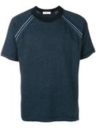 Pringle Of Scotland Melange Trim Short Sleeve T-shirt - Blue