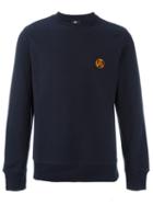 Ps By Paul Smith Flocked Logo Sweatshirt, Men's, Size: Xl, Blue, Cotton