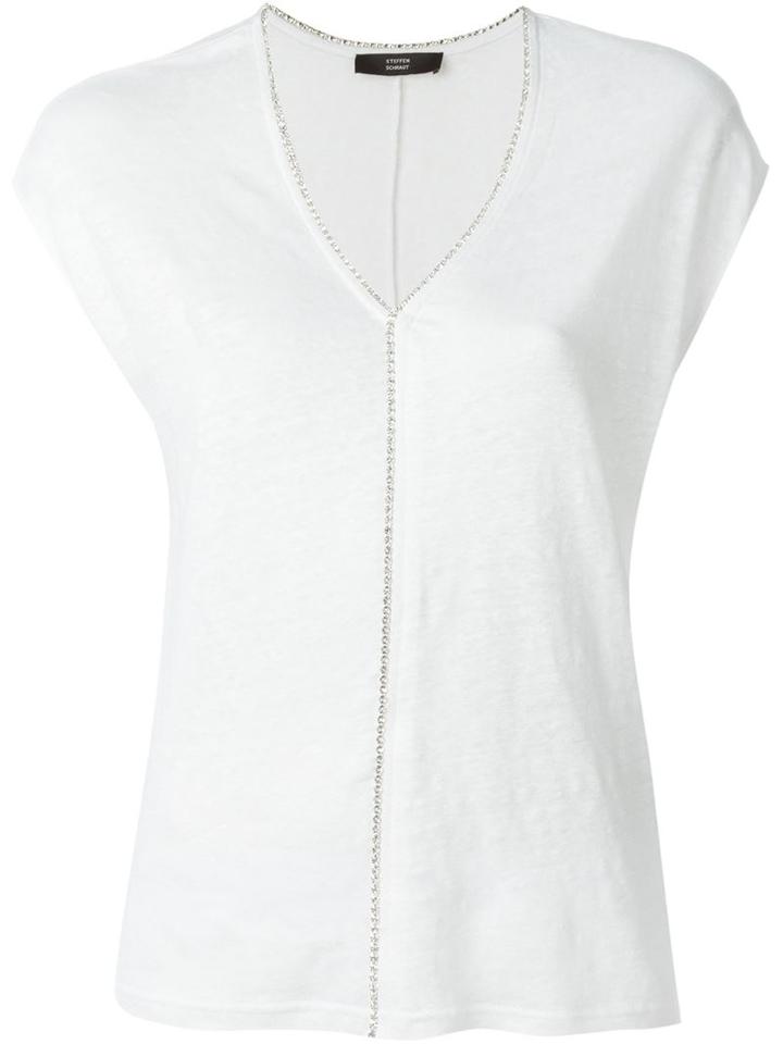 Steffen Schraut Embellished Seam T-shirt