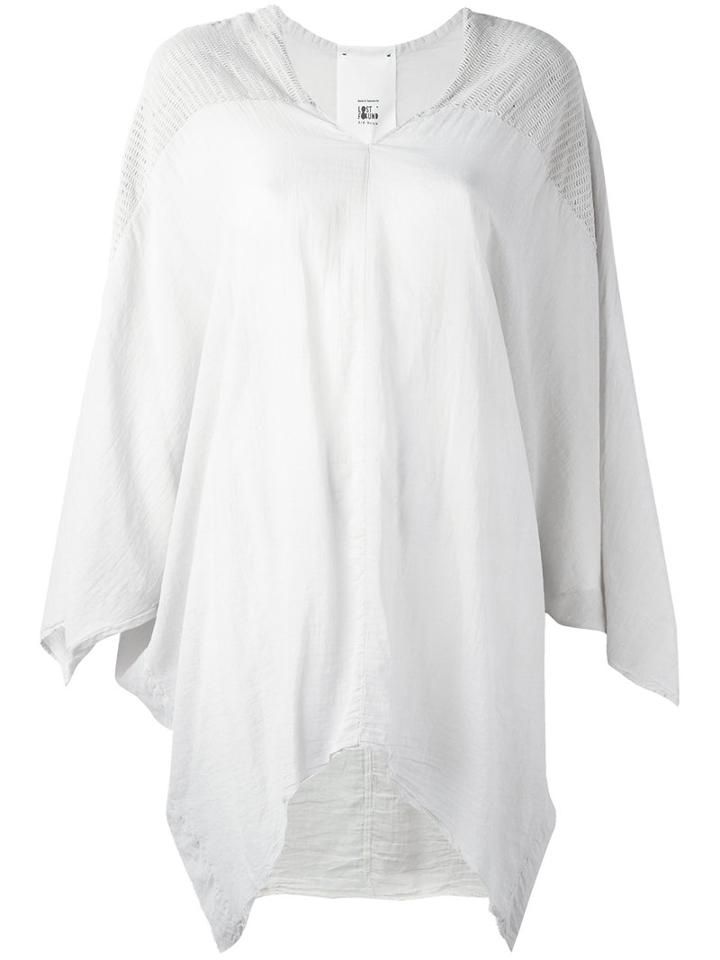 Lost & Found Rooms - V-neck Oversized Dress - Women - Cotton - S, Nude/neutrals, Cotton