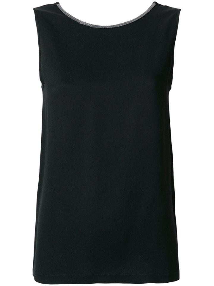 Fabiana Filippi Boat Neck Tank Top - Black