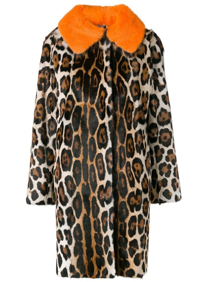 Liska Netta Leopard Print Coat - Neutrals