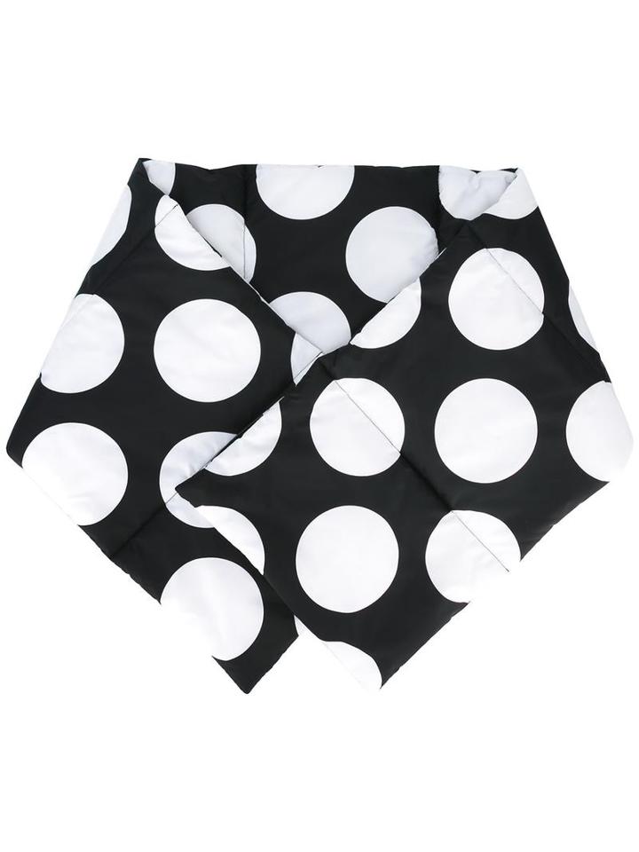 Msgm Polka Dots Scarf, Women's, Black, Polyamide