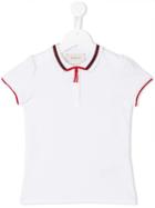 Gucci Kids Bow Detail Polo Shirt, Toddler Girl's, Size: 5 Yrs, White