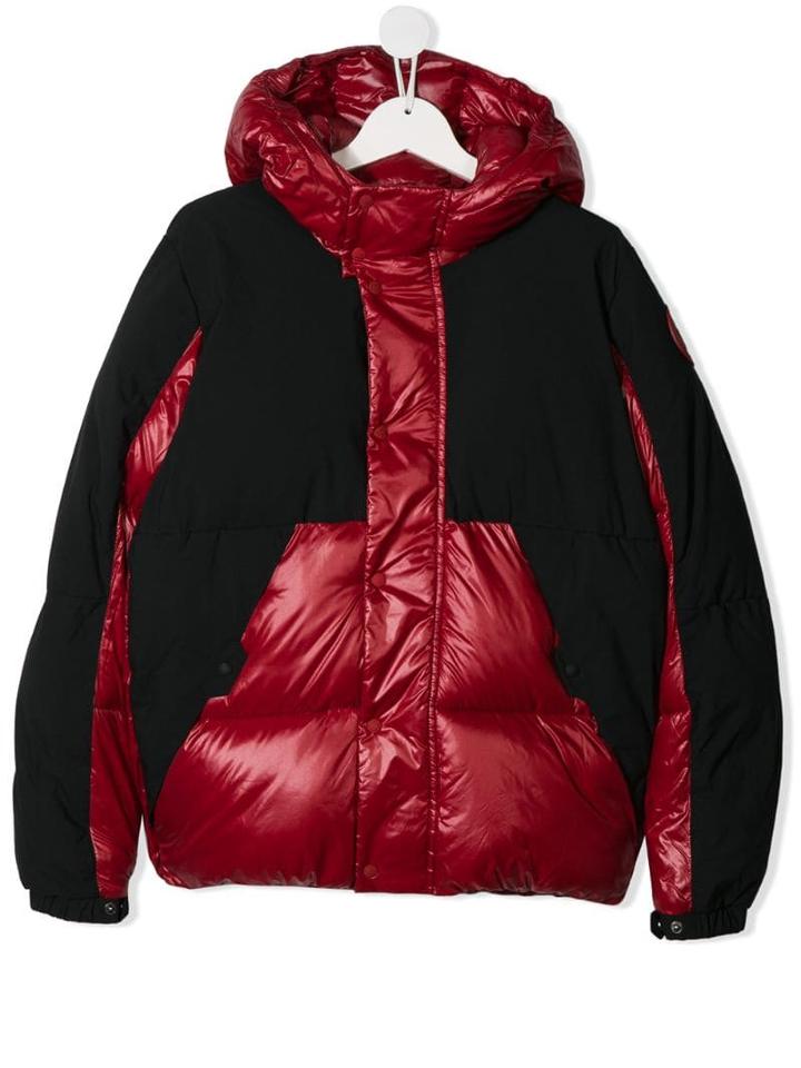 Save The Duck Kids Teen Padded Two-tone Coat - Red