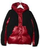 Save The Duck Kids Teen Padded Two-tone Coat - Red