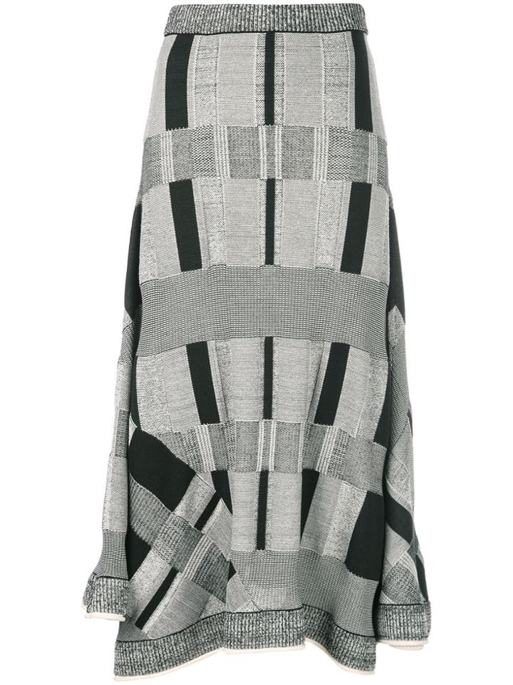 Proenza Schouler Patchwork Plaid Skirt - Grey