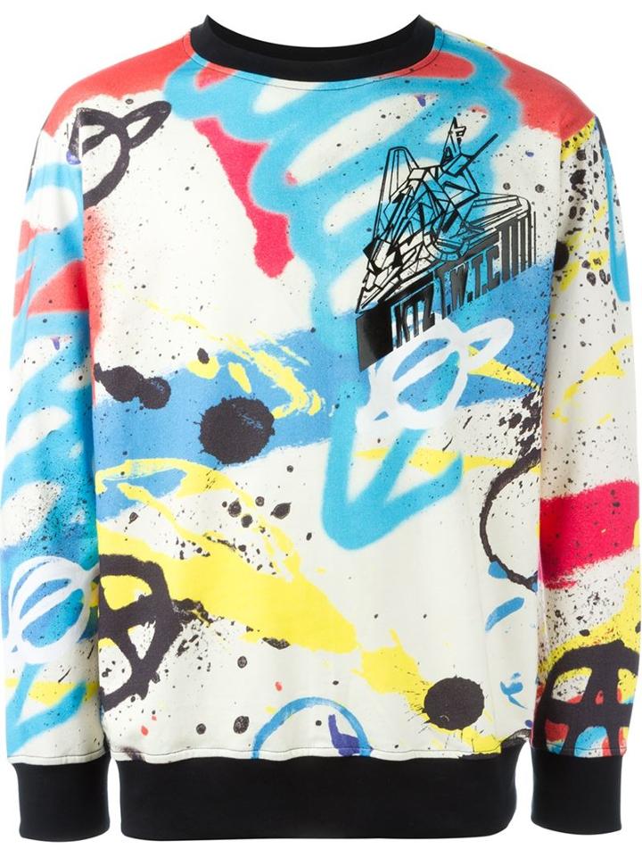 Ktz Paint Splash Print Sweatshirt, Men's, Size: Medium, Cotton