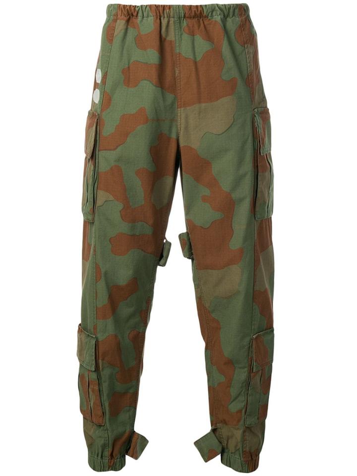 Off-white Camouflage Cargo Trousers - Green