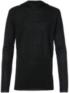 Rick Owens Hooded Sweatshirt - Black