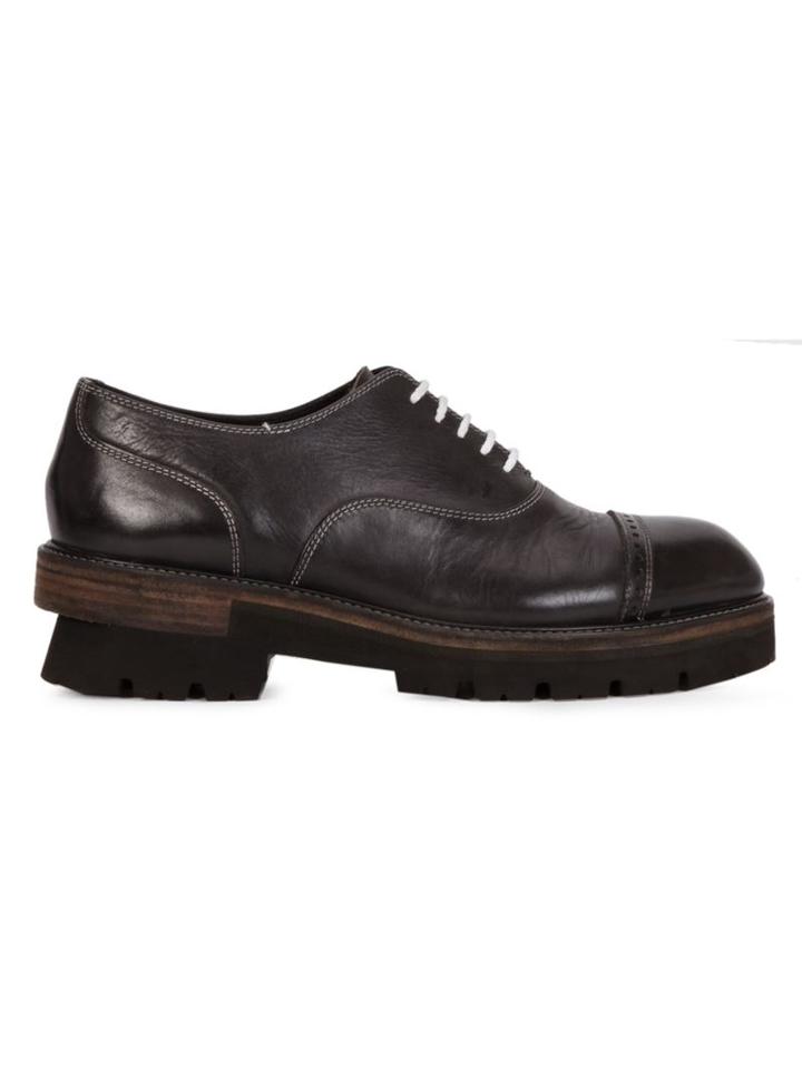 Mihara Yasuhiro Stacked Effect Oxfords