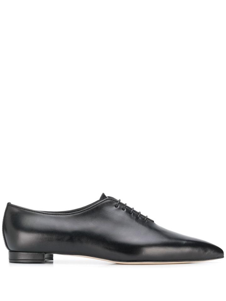 Manolo Blahnik Pointed Oxford Shoes - Black