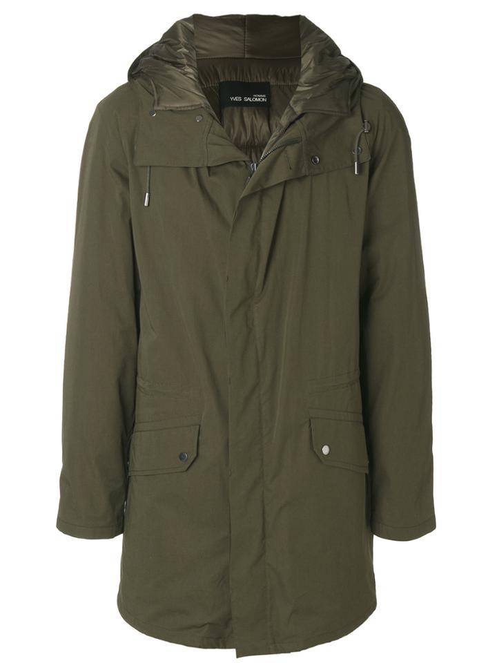 Yves Salomon Homme Waterproof Parka - Green