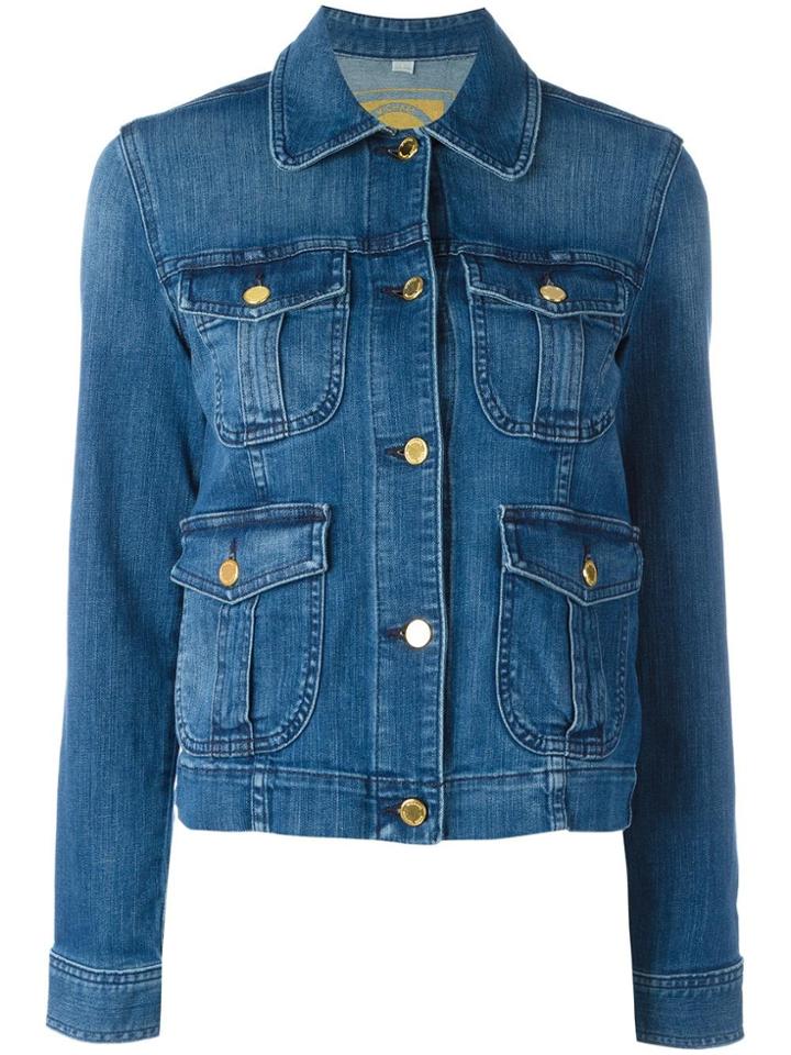 Michael Michael Kors Multiple Pockets Denim Jacket - Blue