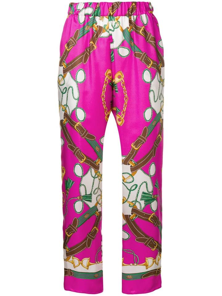 P.a.r.o.s.h. Printed Tapered Trousers - Pink