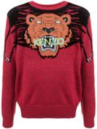 Kenzo Intarsia Tiger Sweater - Red